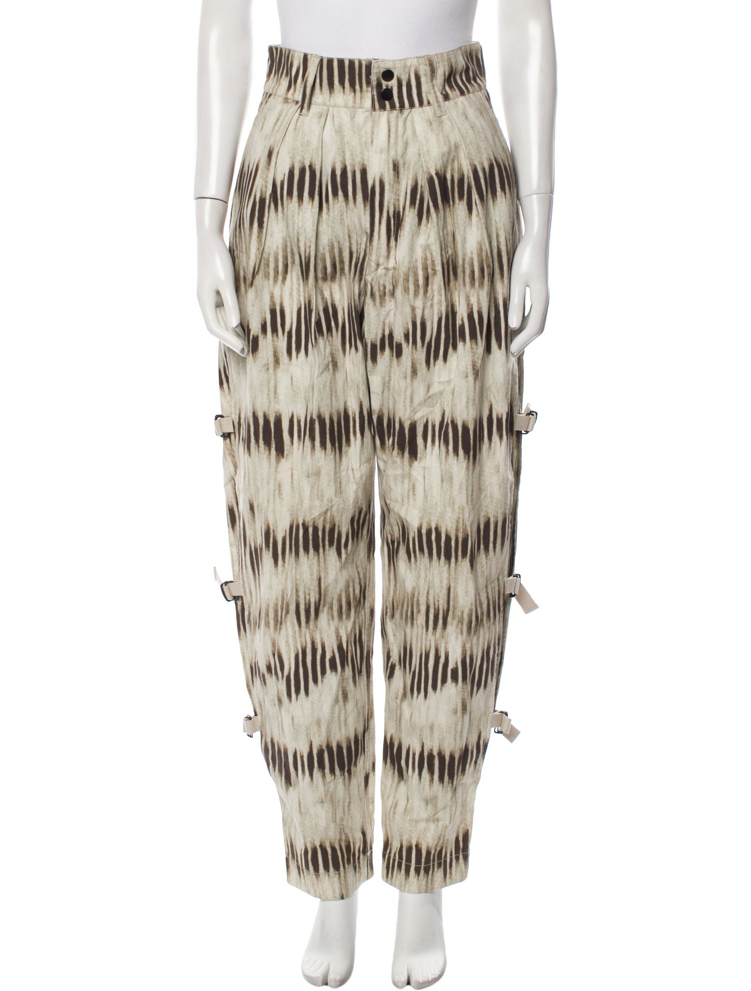 Isabel Marant Tie-Dye Print Straight Leg Pants
