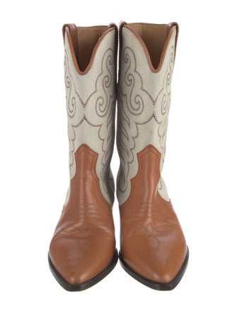 Isabel Marant Leather Patterned Western Boots