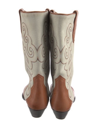 Isabel Marant Leather Patterned Western Boots