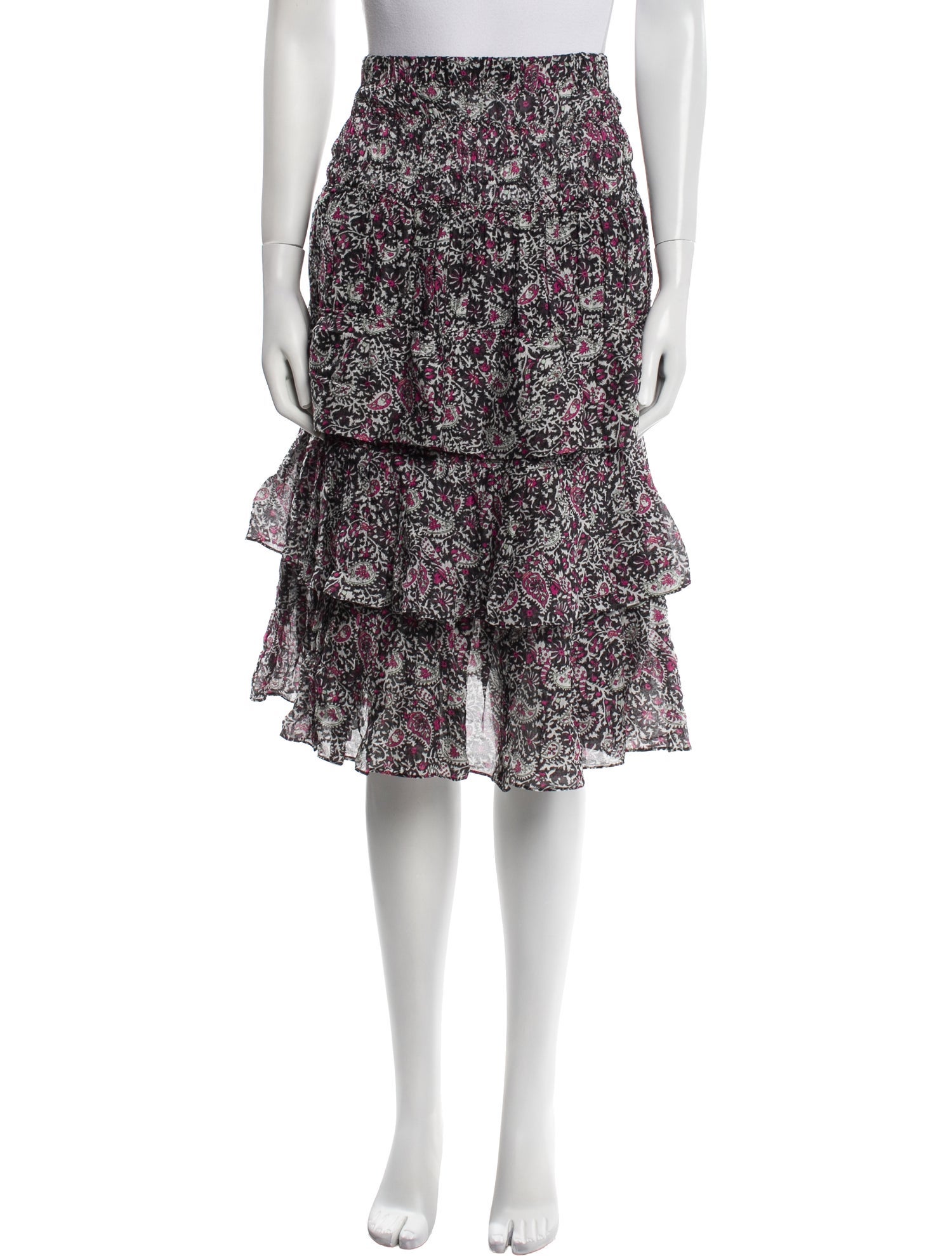 Isabel Marant Silk Knee-Length Skirt