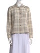 Isabel Marant Plaid Print Long Sleeve Button-Up Top