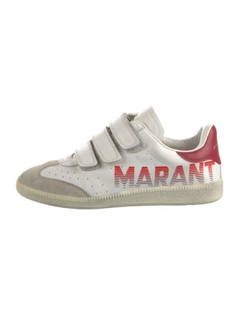 Isabel Marant Leather Colorblock Pattern Sneakers