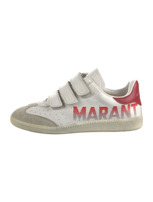 Isabel Marant Leather Colorblock Pattern Sneakers