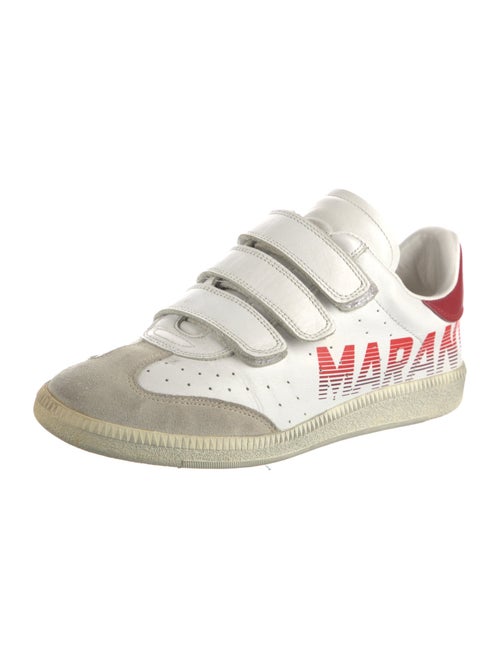 Isabel Marant Leather Colorblock Pattern Sneakers