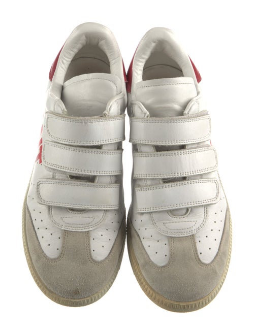 Isabel Marant Leather Colorblock Pattern Sneakers
