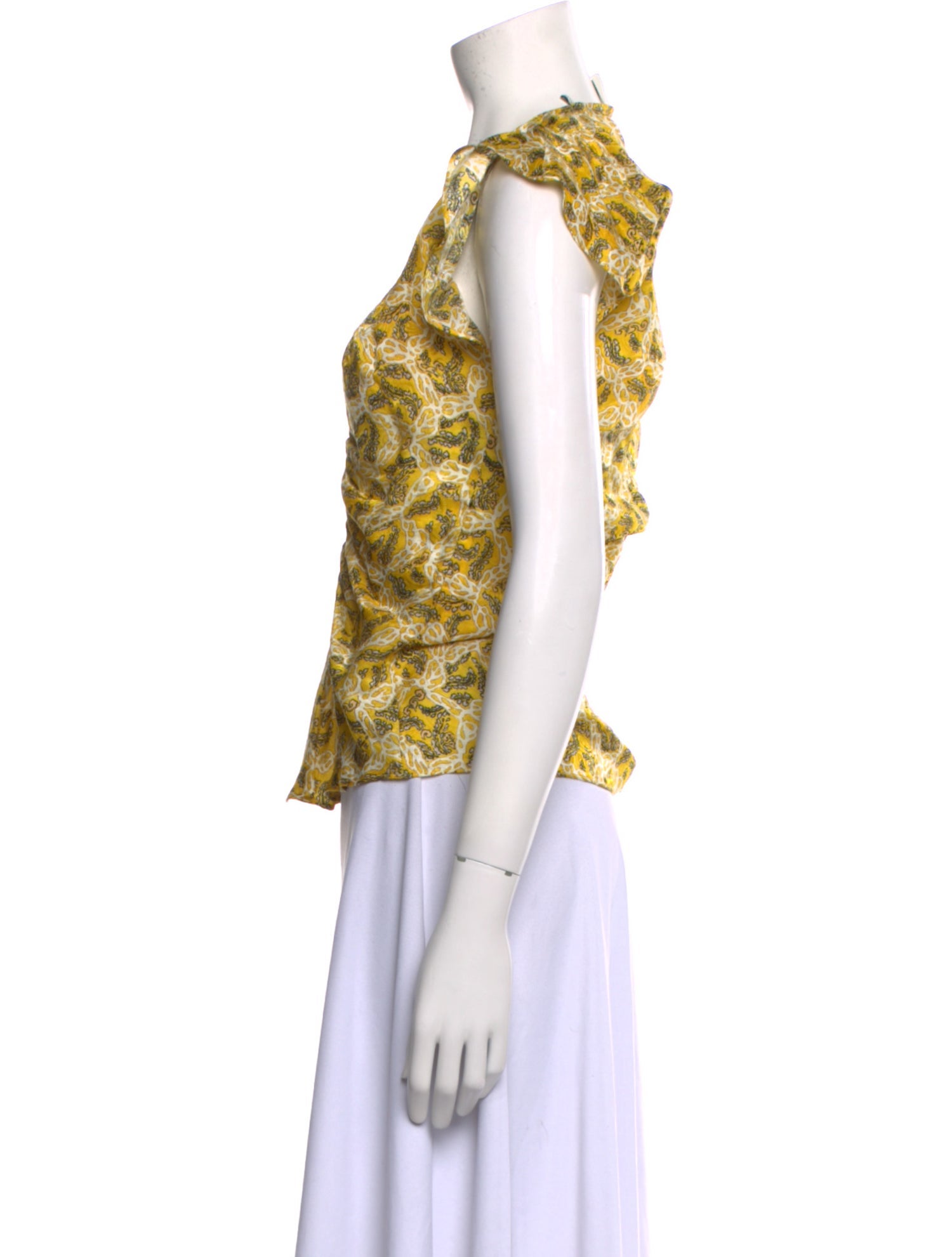 Isabel Marant Printed V-Neck Crop Top