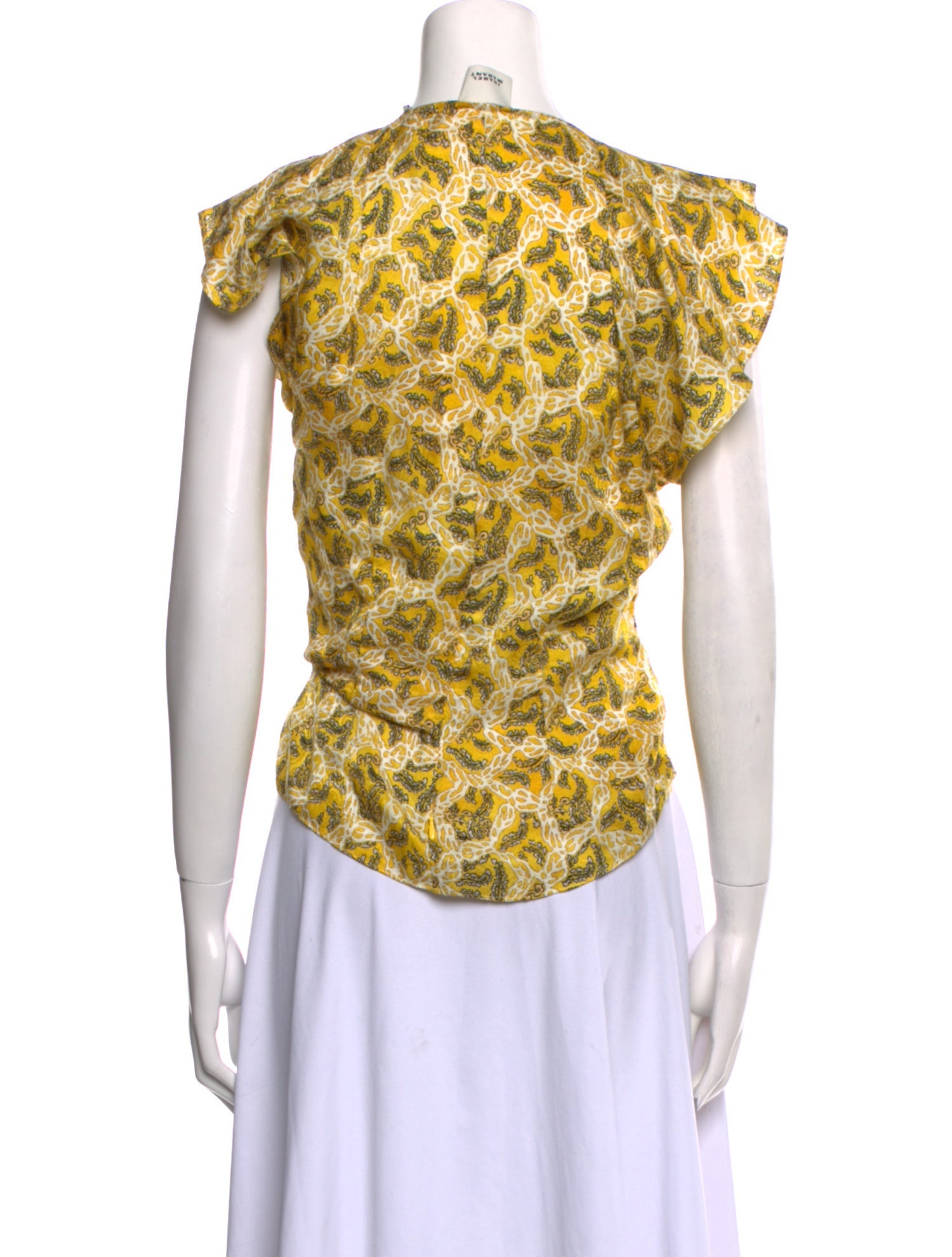 Isabel Marant Printed V-Neck Crop Top