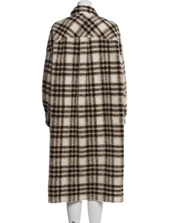 Étoile Isabel Marant Wool Plaid Print Coat