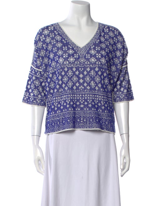 Étoile Isabel Marant Printed V-Neck Sweater