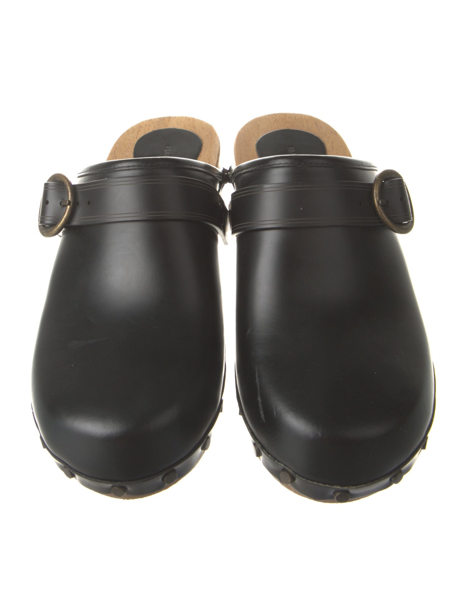 Leather Studded Accents Mules