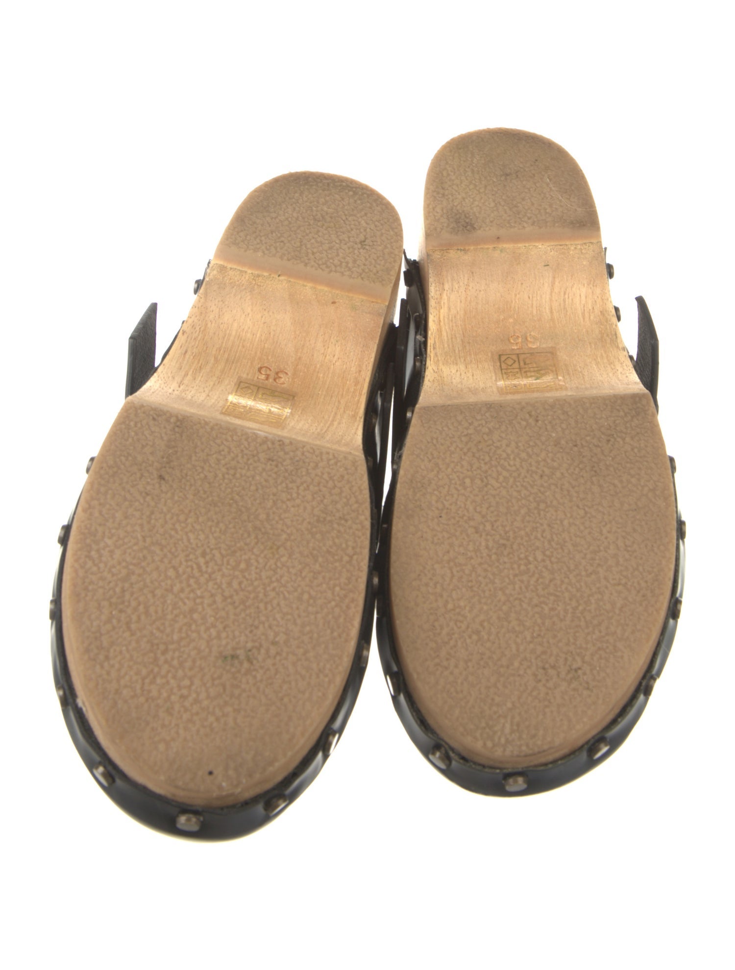 Leather Studded Accents Mules