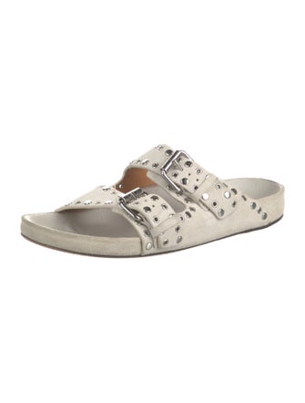Isabel Marant Suede Studded Accents Slides