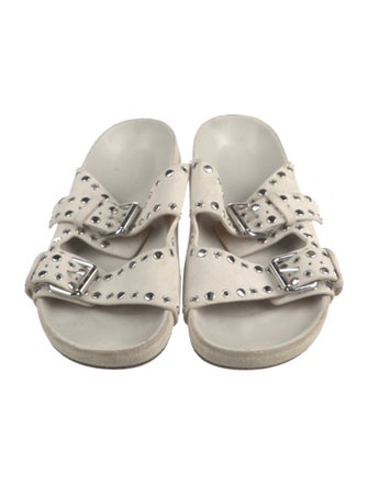 Isabel Marant Suede Studded Accents Slides