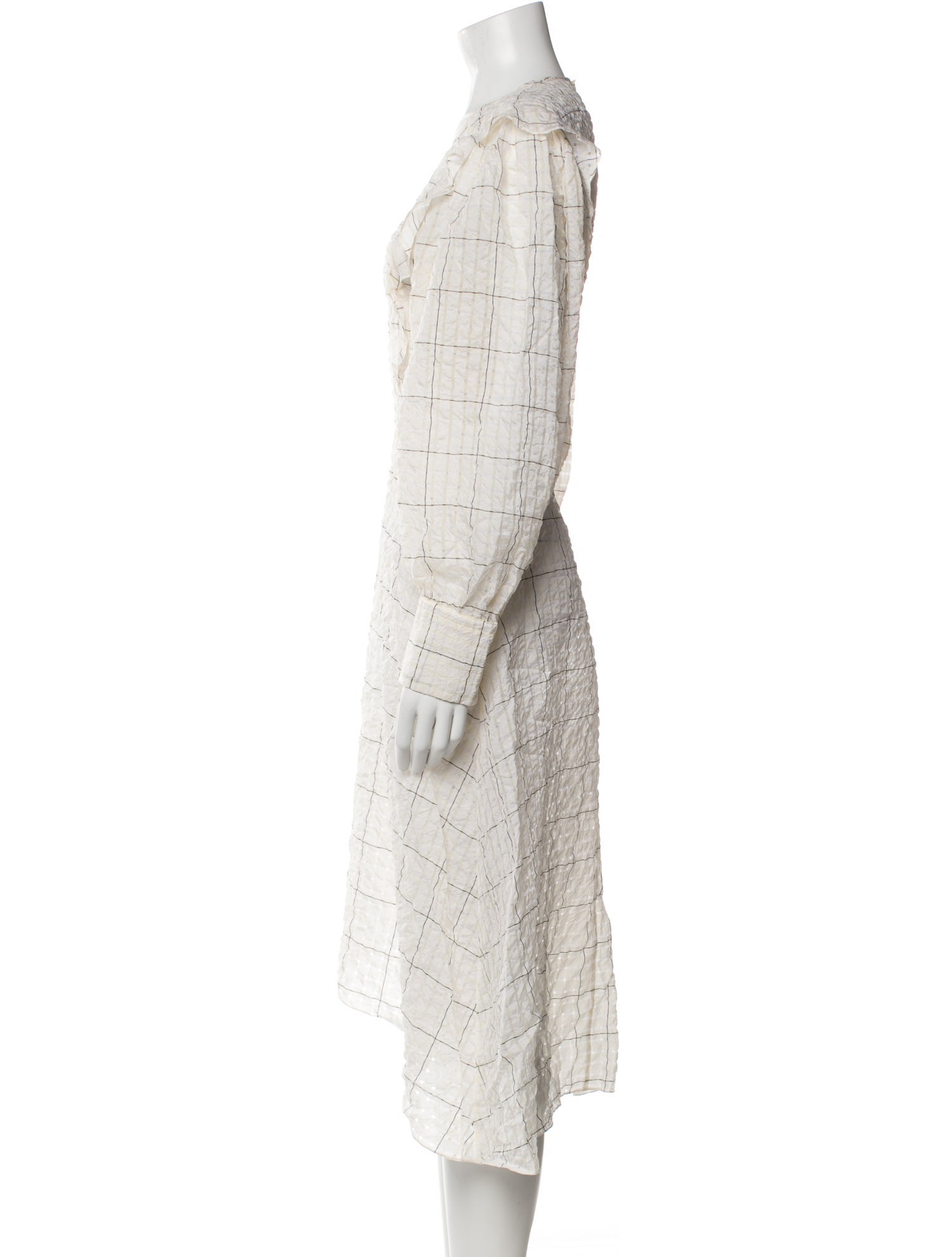 Isabel Marant Plaid Print Long Dress