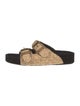 Isabel Marant Raffia Colorblock Pattern Slides