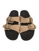 Isabel Marant Raffia Colorblock Pattern Slides