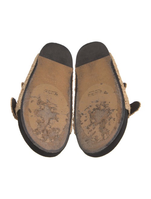 Isabel Marant Raffia Colorblock Pattern Slides
