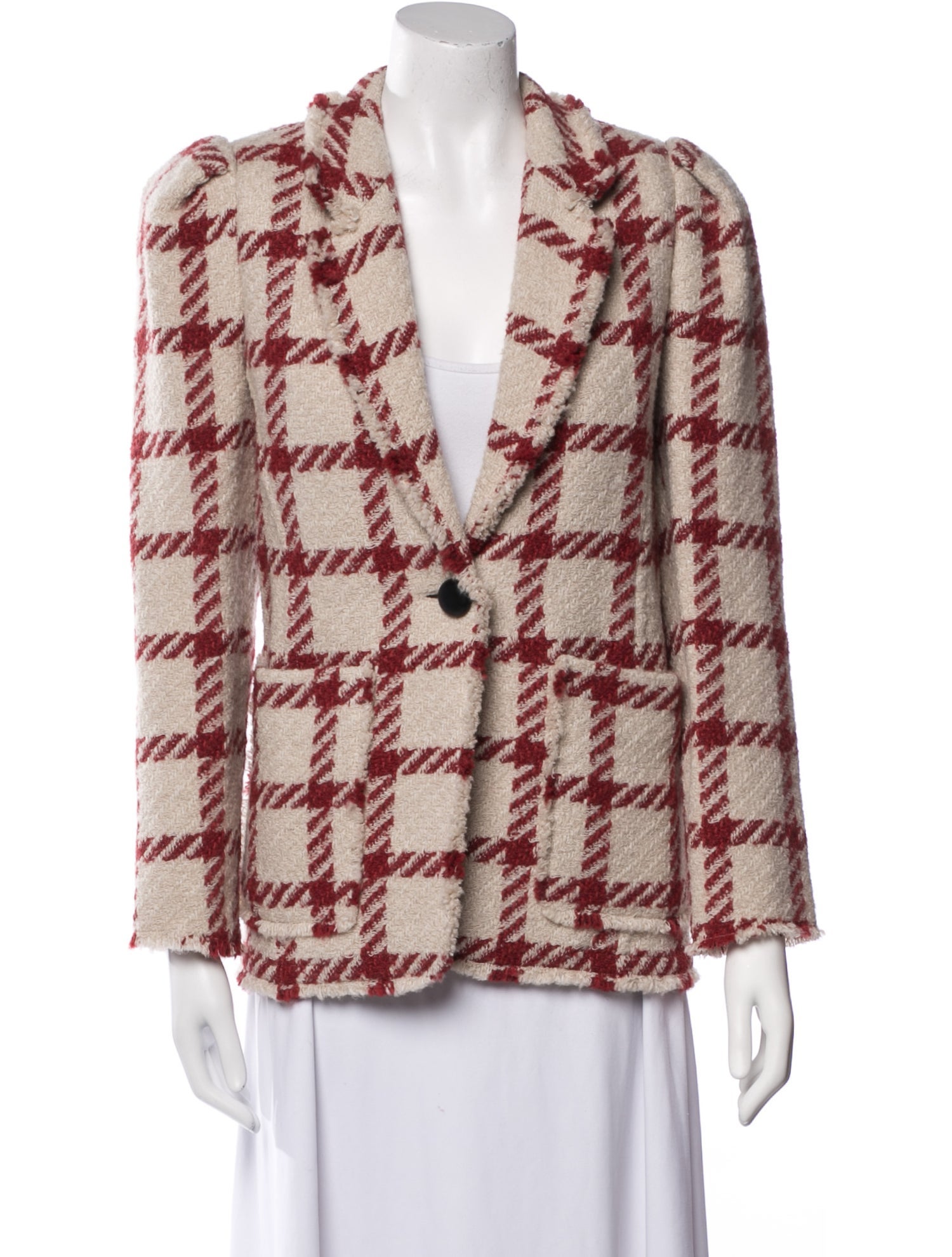 Isabel Marant Plaid Print Blazer