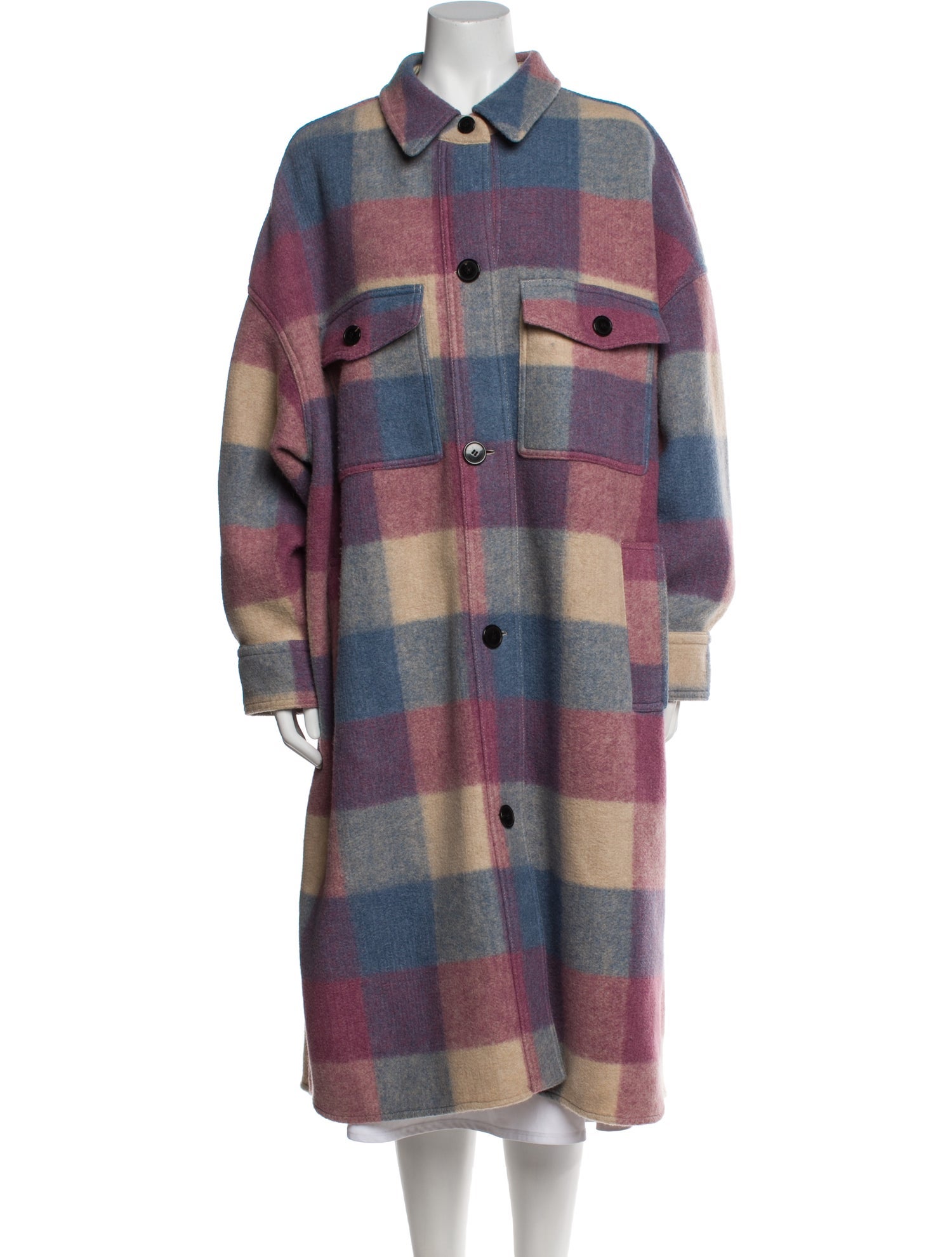 Étoile Isabel Marant Plaid Print Trench Coat