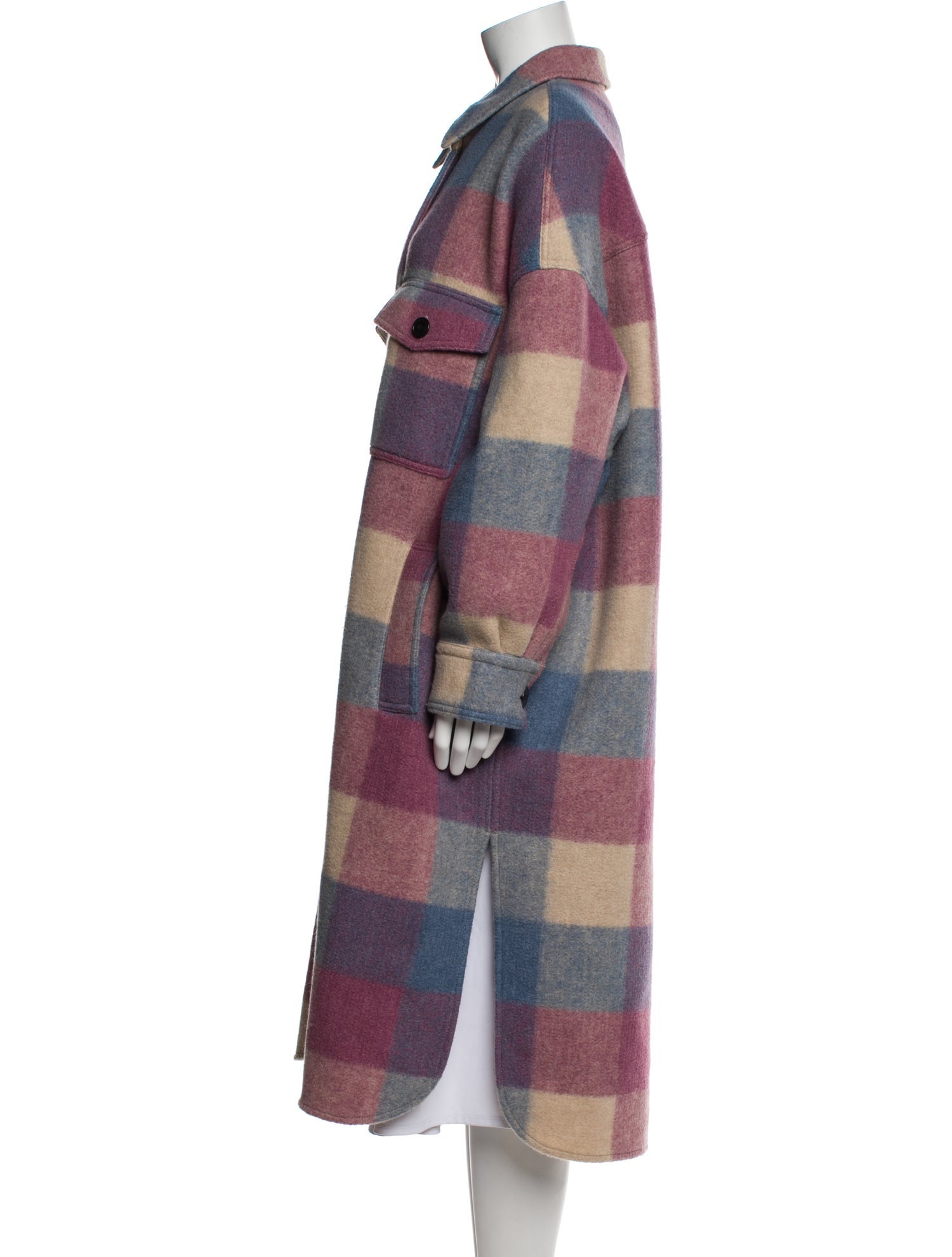 Étoile Isabel Marant Plaid Print Trench Coat