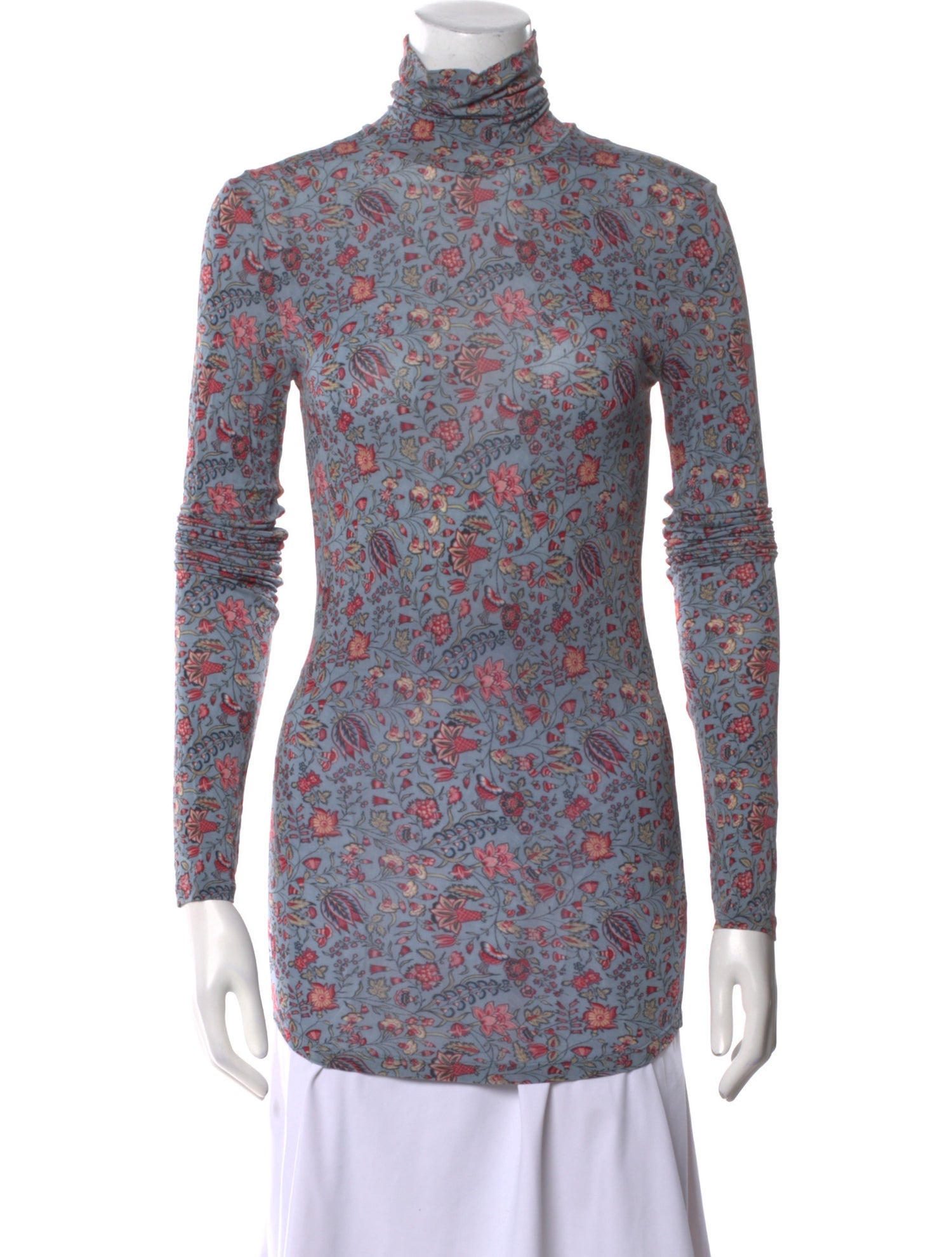 Isabel Marant Floral Print Turtleneck Top