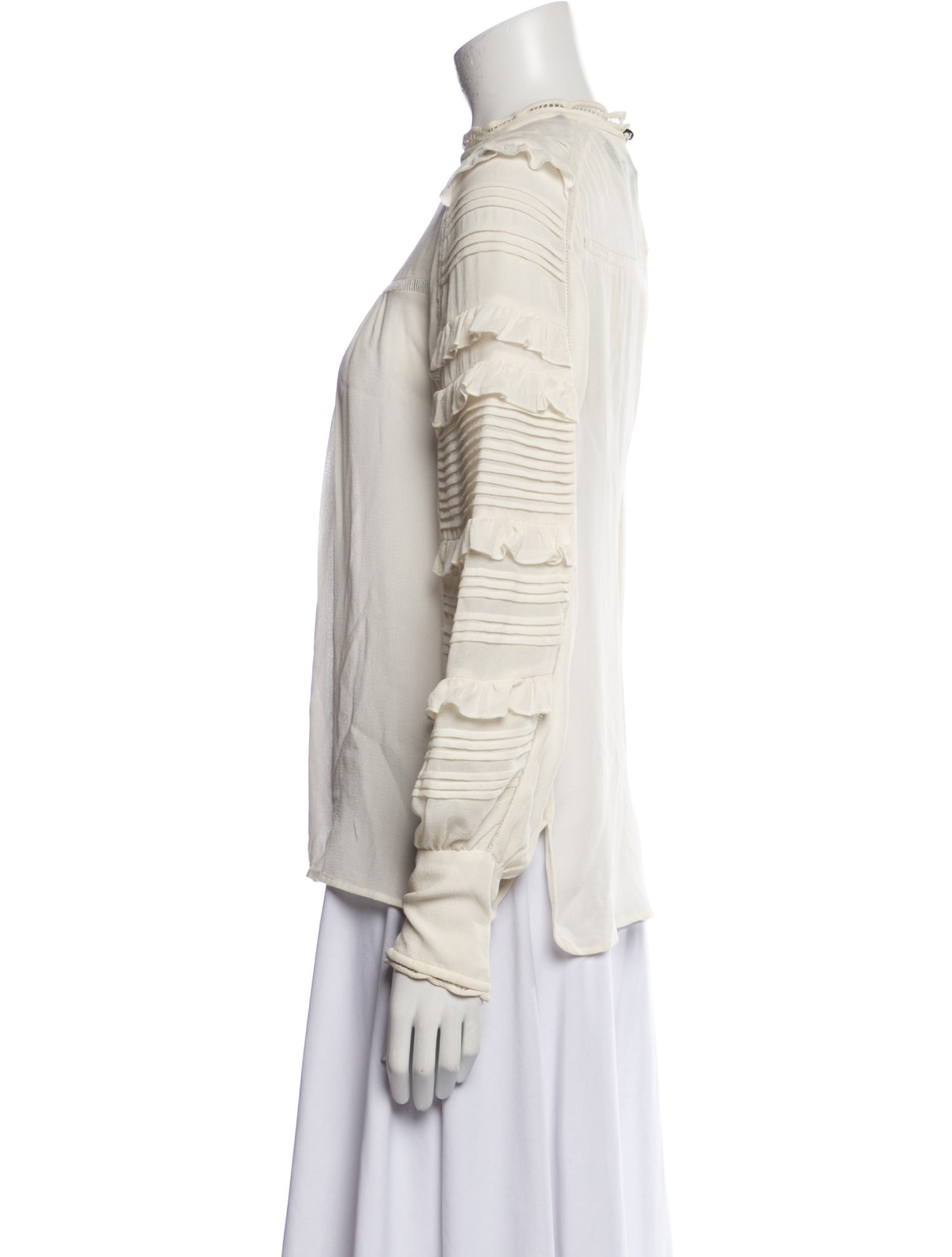 Isabel Marant Mock Neck Long Sleeve Blouse