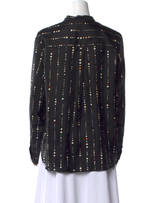 Isabel Marant Silk Polka Dot Print Button-Up Top