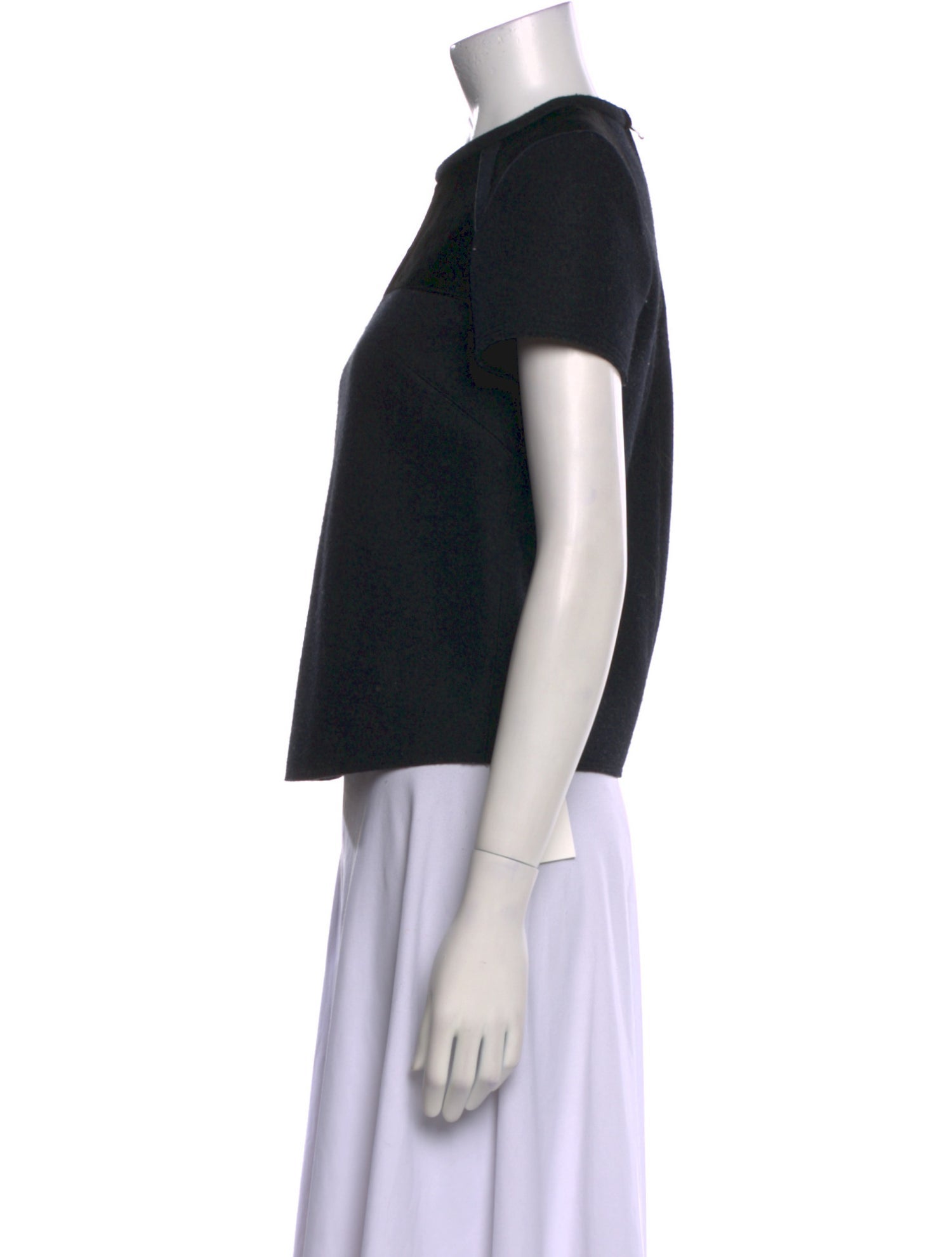 Isabel Marant Leather Crew Neck T-Shirt