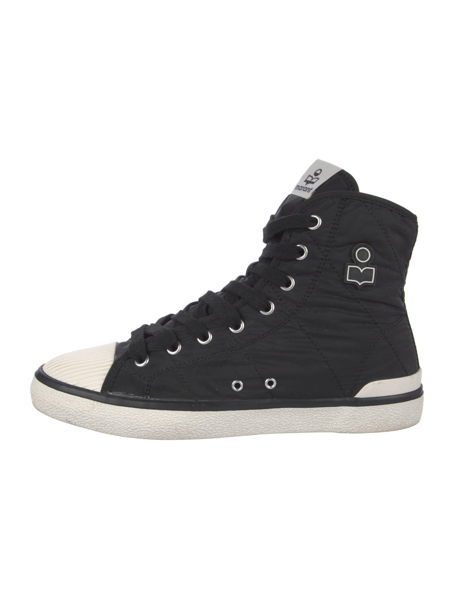 Isabel Marant Nylon Colorblock Pattern Sneakers