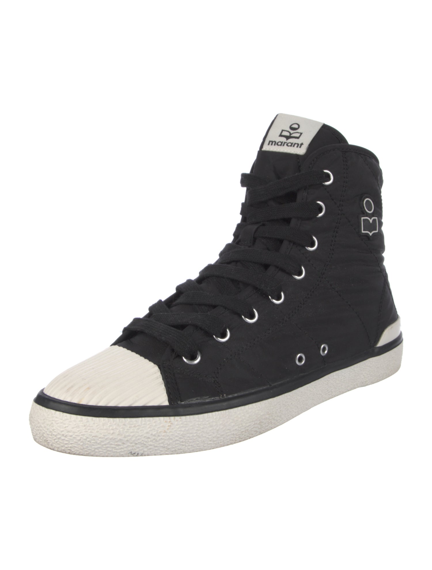 Isabel Marant Nylon Colorblock Pattern Sneakers