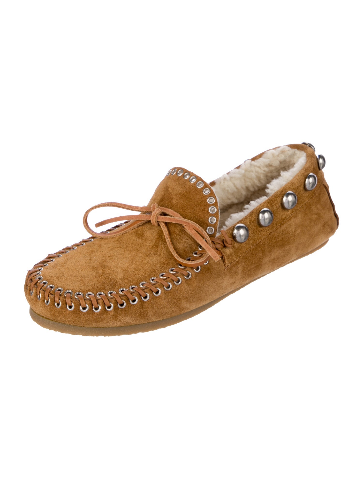 Isabel Marant Suede Bow Accents Moccasins