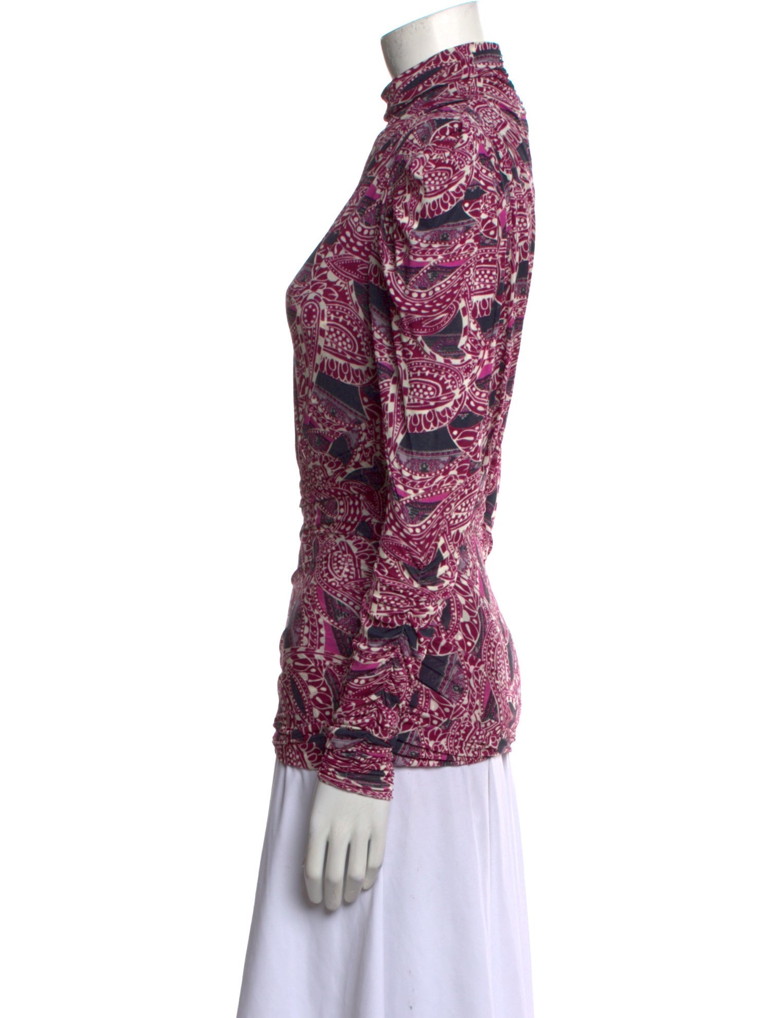 Isabel Marant Printed Mock Neck Blouse
