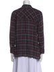 Isabel Marant Wool Plaid Print Button-Up Top
