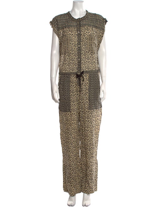 Isabel Marant Printed Crew Neck Jumpsuit