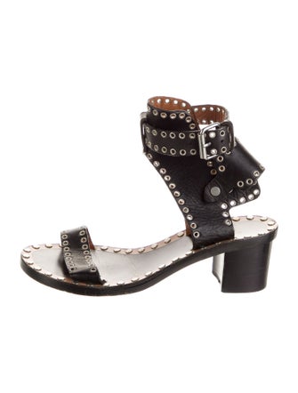 Isabel Marant Leather Studded Accents Sandals