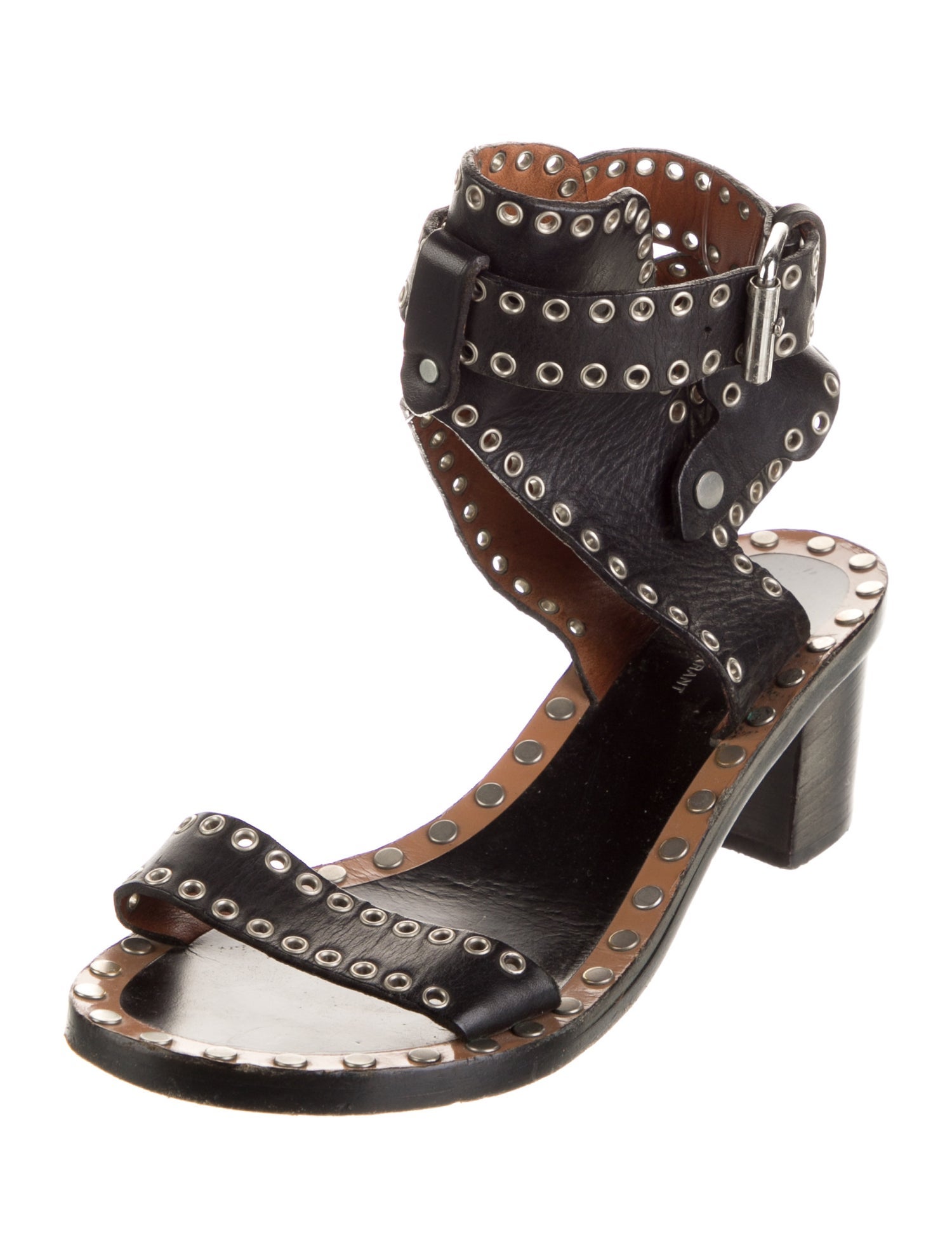 Isabel Marant Leather Studded Accents Sandals