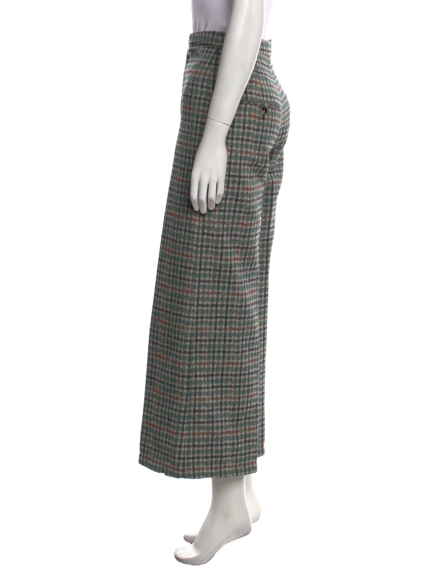 Isabel Marant Plaid Print Wide Leg Pants