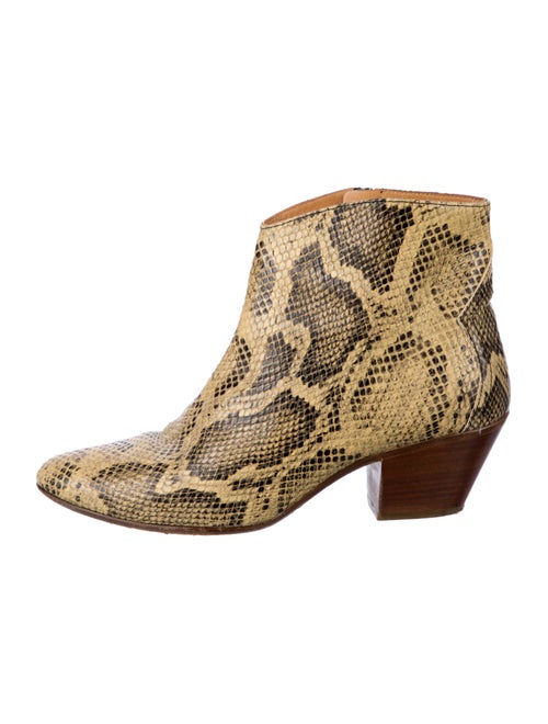 Isabel Marant Snakeskin Animal Print Western Boots