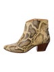 Isabel Marant Snakeskin Animal Print Western Boots