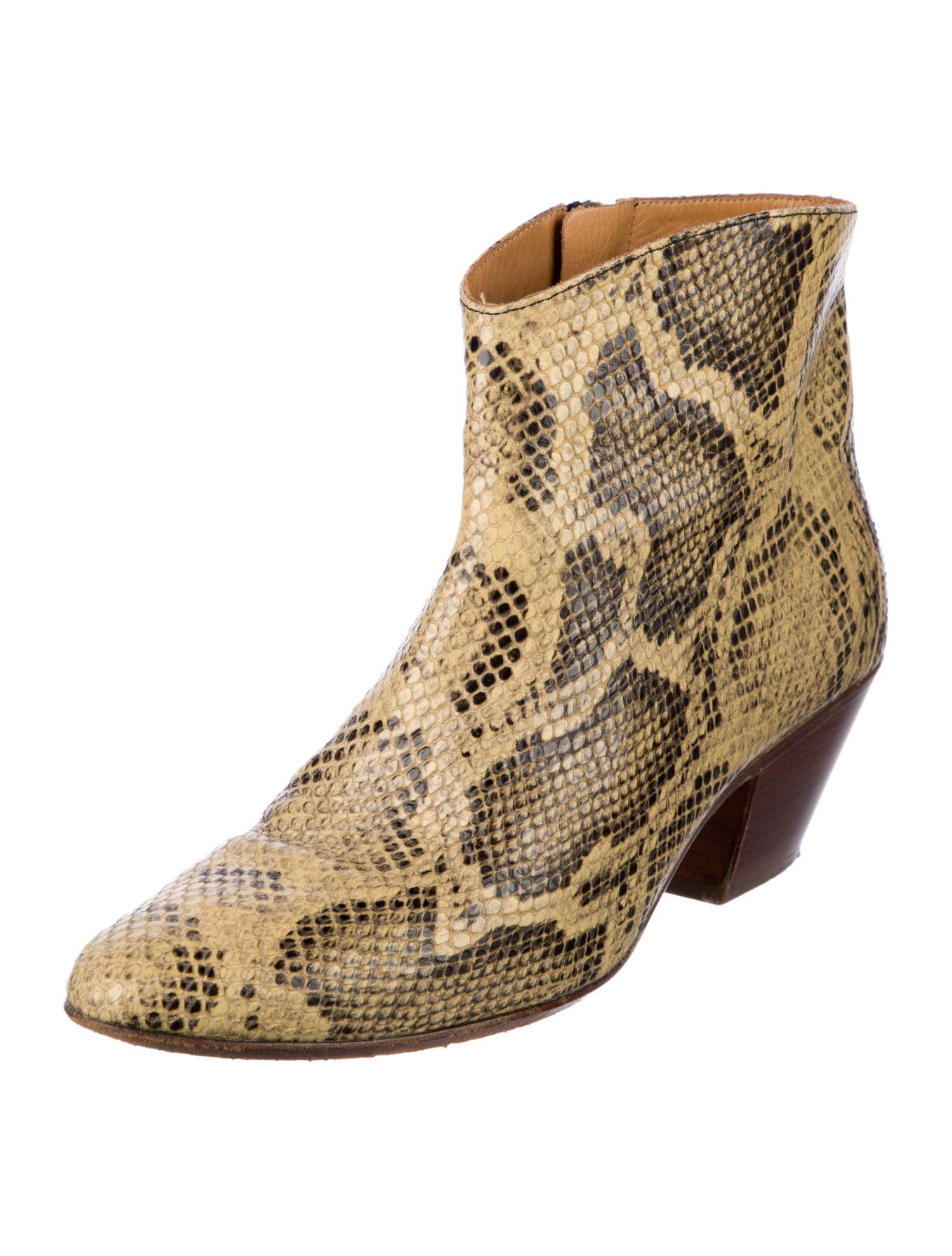 Isabel Marant Snakeskin Animal Print Western Boots