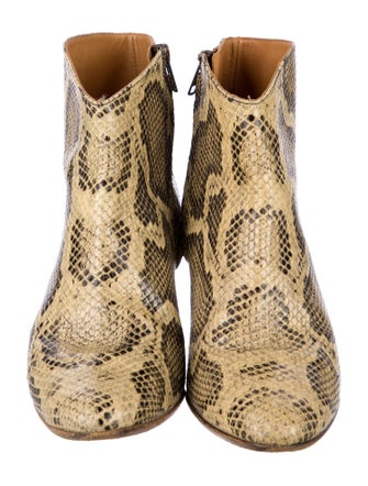 Isabel Marant Snakeskin Animal Print Western Boots
