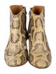 Isabel Marant Snakeskin Animal Print Western Boots