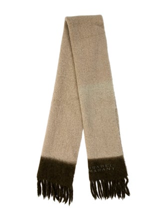 Isabel Marant Alpaca Colorblock Pattern Scarf