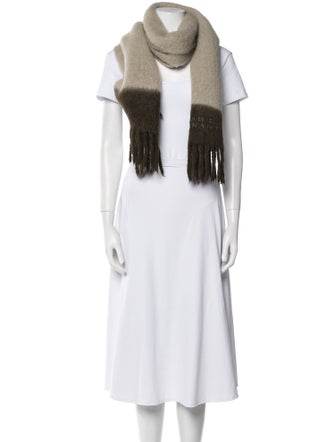 Isabel Marant Alpaca Colorblock Pattern Scarf