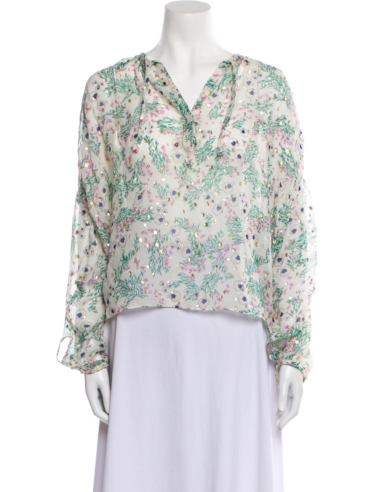 Isabel Marant Silk Floral Print Blouse