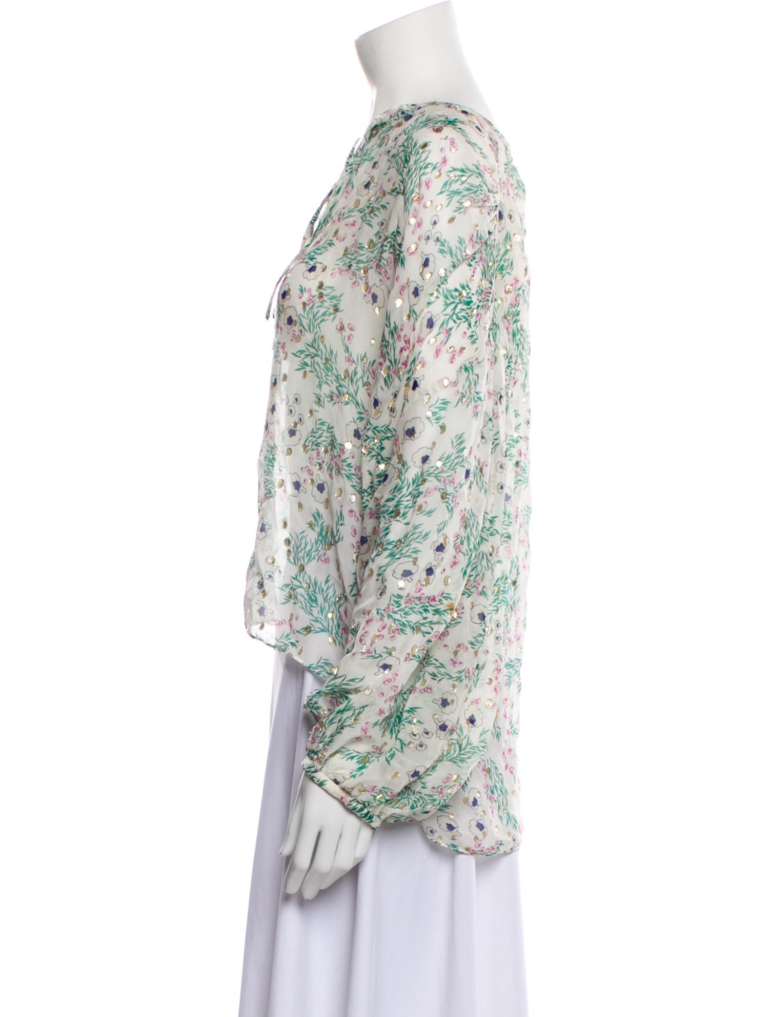 Isabel Marant Silk Floral Print Blouse