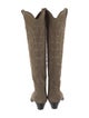 Isabel Marant Suede Embroidered Accent Riding Boots