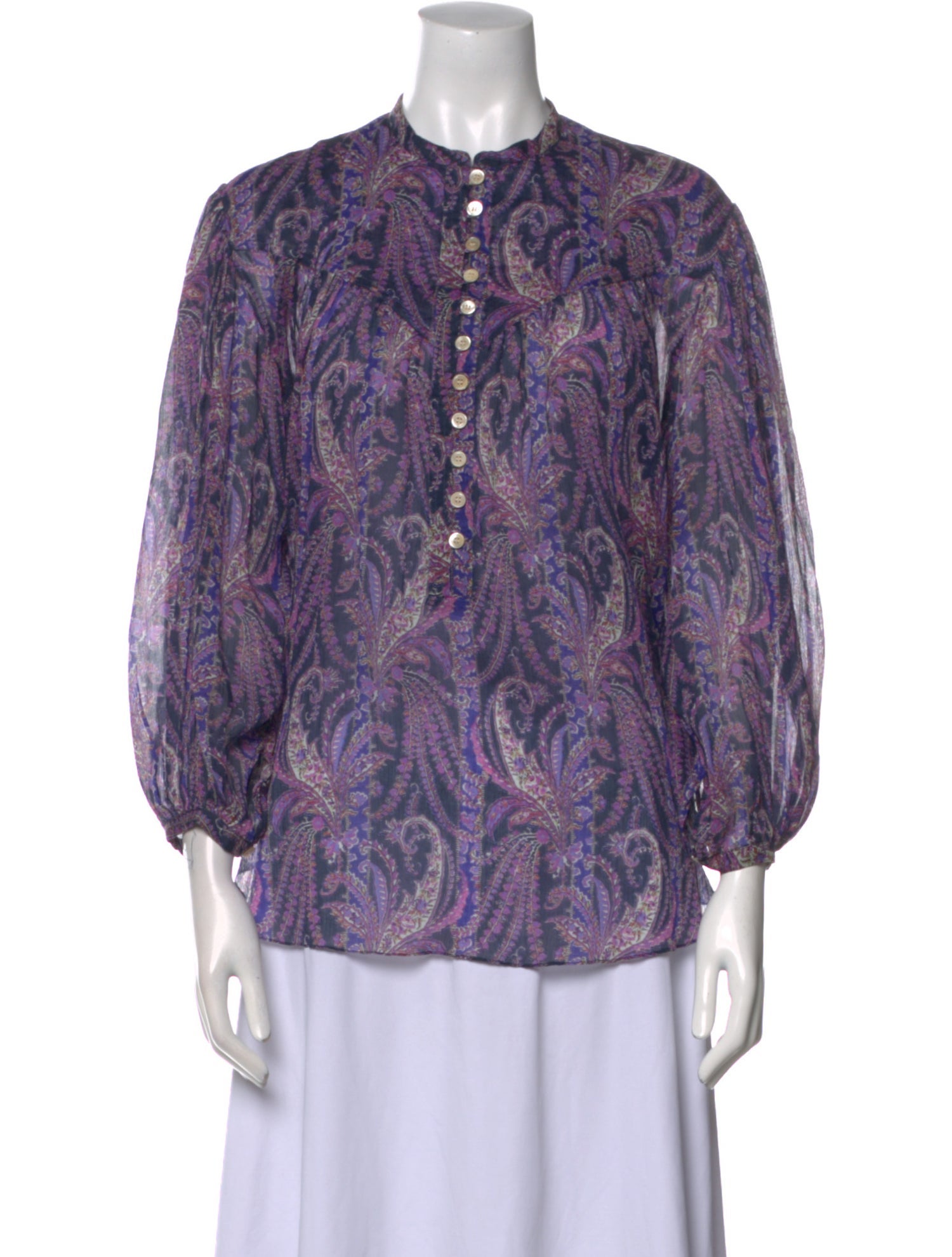 Isabel Marant Silk Paisley Print Blouse