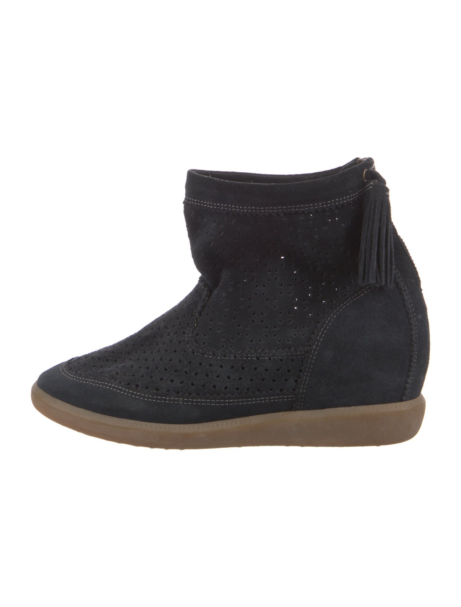 Isabel Marant Suede Tassel Accents Chelsea Boots