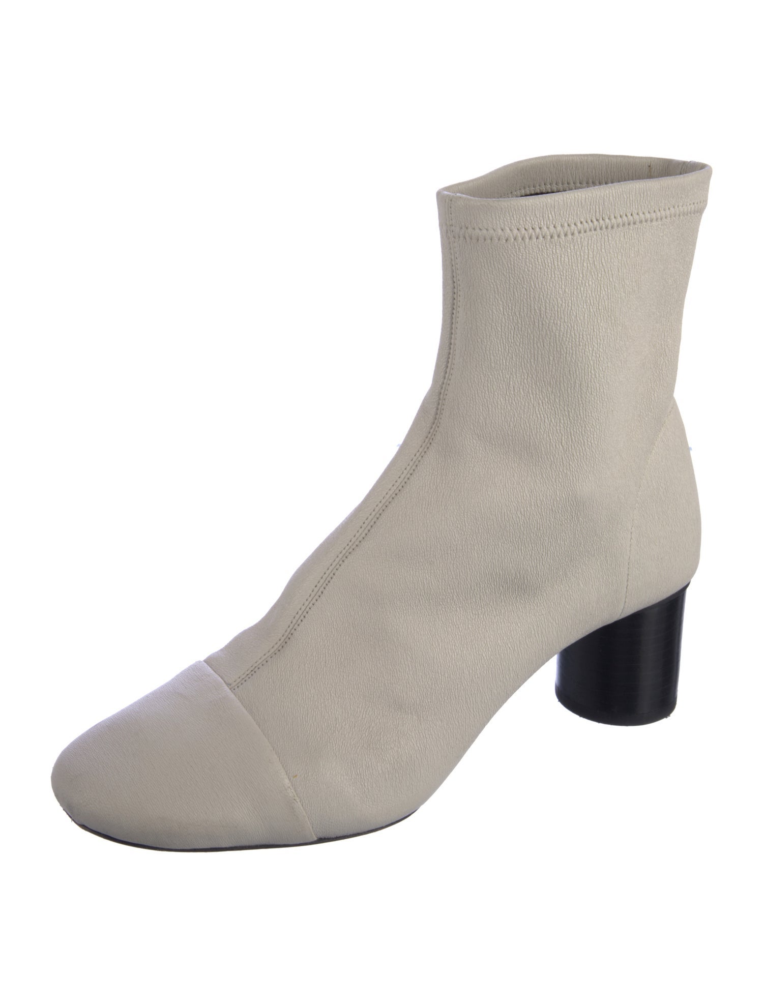 Isabel Marant Suede Colorblock Pattern Sock Boots